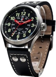 Smith & Wesson SWW-GRH-1 Mumbai Lamplighter Watch with Leather Strap, Black