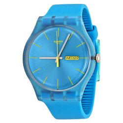 Swatch Men’s SUOL700 Watch with Turquoise Band