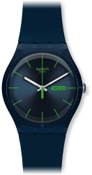 Swatch Men’s SUON700 Quartz Navy Blue Dial Plastic Date  Luminous Watch