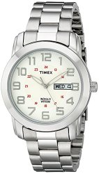 Timex Men’s T2N437 Elevated Classics Sport Chic Silver-Tone Bracelet Watch