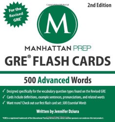 500 Advanced Words: GRE Vocabulary Flash Cards (Manhattan Prep GRE Strategy Guides)