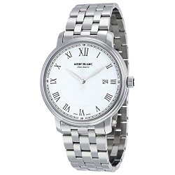 Montblanc Tradition Automatic White Dial Stainless Steel Mens Watch 112610