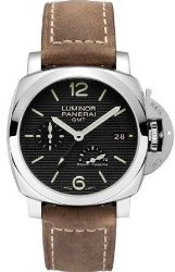 Panerai Luminor 1950 Power Reserve Automatic Black Dial Brown Leather Mens Watch PAM00537