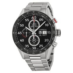 Tag Heuer Carrera Black Dial Stainless Steel Automatic Chronograph Mens Watch CAR2A10.BA0799