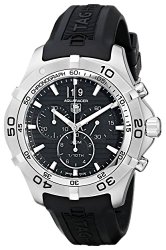 TAG Heuer Men’s CAF101E.FT8011 Rubber with Black Dial Watch