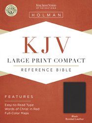 KJV Large Print Compact Bible, Black Bonded Leather