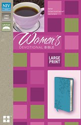NIV, Women’s Devotional Bible, Imitation Leather, Blue, Large Print