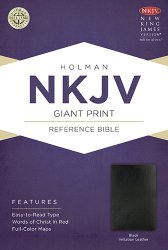 NKJV Giant Print Reference Bible, Black Imitation Leather
