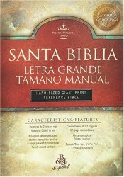RVR 1960 Bíblia Letra Grande Tamaño Manual con Referencias, negro piel fabricada con índice (Spanish Edition)