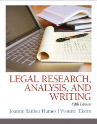 Legal Research, Analysis, and Writing (5th Edition)