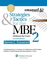 Strategies & Tactics for the MBE 2, Second Edition (Emanuel Bar Review Series)
