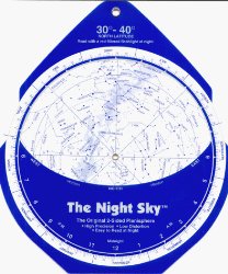 The Night Sky 30°-40° (Large; North Latitude)