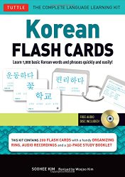 Korean Flash Cards Kit: Learn 1,000 Basic Korean Words and Phrases Quickly and Easily! (Hangul & Romanized Forms) (Audio-CD Included)