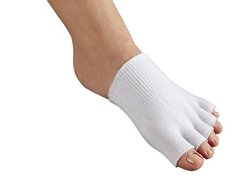 1 Pair Gel-lined Compression Toe Separating Socks Dry Forefoot Cracked Skin Moisturising Protector