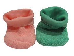 2 Pack Spa Gel Socks Essential Oils Soften Repair Treat Moisturize Dry Feet (Pink & Light Green)