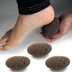 3 Natural Volcanic Lava Pumice Stone Foot Skin Pedicure Callus Dead Skin Remover by ATB