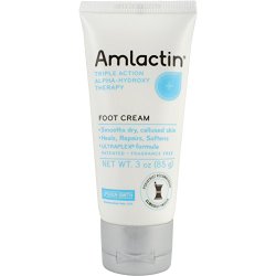 AmLactin Alpha-Hydroxy Therapy Foot Cream to Heal, Repair, Soften Dry, Callused Skin on Feet, Heels Podiatrist Approved 3 Ounce