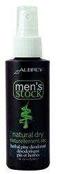 Aubrey Organics Men’s Stock Natural Dry Deodorant – Herbal Pine Scent – 4oz