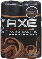 Axe Body Spray Twin Pack, Dark Temptation, 8 Ounce