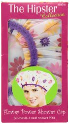 Betty Dain Stylish Design Mold Resistant Shower Cap, The Hipster Collection, “Flower Power”