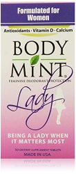 Body Mint Lady for Feminine Deodorant Protection 50 tabs