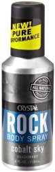 Crystal Rock Deodorant Body Spray, Cobalt Sky, 4 fl oz