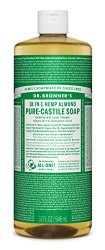Dr. Bronner’s Fair Trade & Organic Castile Liquid Soap – (Almond, 32 oz)