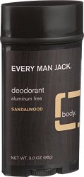 Every Man Jack Body Deodorant – Sandalwood – Aluminum Free – 3 oz
