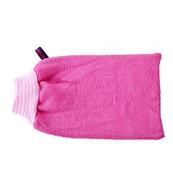 Exfoliating Back Scrubber Foamy Bath Sponge Bath Towel Pink