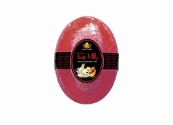 Fruity Milky Handmade Natural Luffa Soap – Oval Shape (270g / 3 Bars) (Fruity Milky, 90g)