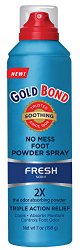 Gold Bond No Mess Foot Powder Spray, Fresh, 7 Ounce