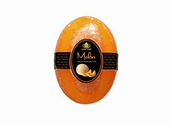 Melon Handmade Natural Luffa Soap – Oval Shape (270g / 3 Bars) (Melon, 90g)