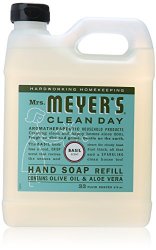 Mrs. Meyer’s Clean Day Liquid Hand Soap Refill, 33 oz, Basill, 2 pk
