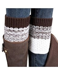 OVERMAL 2016 Jacquard Knitted Leg Warmers Socks Boot Cover