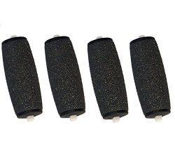 Pedi Solutions Rollers Refill Heads Extra Coarse Compatible with Pedi Perfect Foot Files Electronic Pedicure and Scholl Velvet Smooth Express Pedi (4 pack)