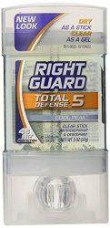 Right Guard Total Defense Clear Stick, Cool Peak, 2-Ounce Units (Pack of 6)