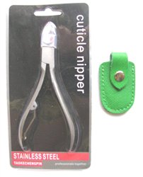 S-Care Cuticle Nipper Remover Stainless Steel Paronychia Ingrown Toenail Clipper Cutter With Protective Leather Pouch