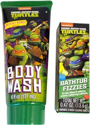 Teenage Mutant Ninja Turtles Bath Bundle: 6 fl oz Mutant Mango Body Wash and 8 Bathtub Fizzies