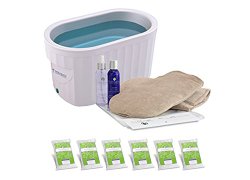 Therabath Professional Paraffin Wax Bath + Hand ComforKit ThermoTherapy Heat Professional Grade TB6 by WR Medical – 6lbs Lavender Harmony