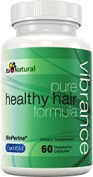 Vibrance Vitamins for Hair Growth, 60 Vegetarian Capsules (Extra Strength Formula for Thicker, Longer, and More Vibrant Hair)