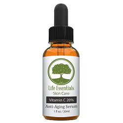 Vitamin C Serum for Face 20% – Hyaluronic Acid – Anti Wrinkle – Anti Aging Serum – Fades Dark Spots – Repairs Skin – Organic Ingredients