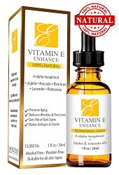 100% Natural & Organic Vitamin E Oil For Your Face & Skin – 15000 IU – Reduces Wrinkles & Lightens Dark Spots. Infused With Jojoba & Avocado Oils.