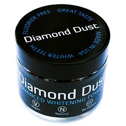 Activated Charcoal Tooth Whitening Powder by Diamond Dust, Fluoride Free, Natural, Safe for Kids