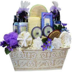 Art of Appreciation Gift Baskets Lavender Renewal Spa Bath and Body Gift Set, Large