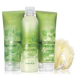 Avon Skin so Soft Aroma+therapy Stress Relief 4pc Set