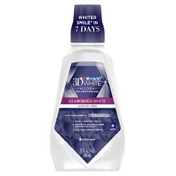 Crest 3D White Glamorous White Multi-Care Whitening Fresh Mint Flavor Mouthwash 32 fl. Oz., Pack of 3 (packaging may vary)