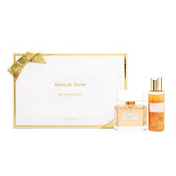Dahlia Divin by Givenchy for Women 2 Piece Set Includes: 2.5 oz Eau de Parfum Spray + 3.3 oz Perfuming & Moisturizing Skin Dew