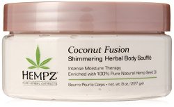 Hempz Coconut Fusion Herbal Shimmering Body Souffle, 8 Fluid Ounce