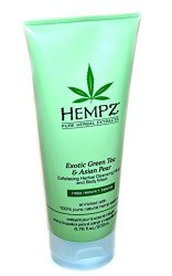 Hempz Exfoliating Herbal Cleansing Mud and Body Mask, Light Green, Exotic Green Tea/Asian Pear, 6.76 Fluid Ounce