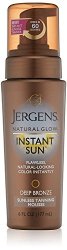 Jergens Natural Glow Instant Sun Sunless Tanning Mousse, Deep Bronze, 6 Fl Oz (Pack of 2)